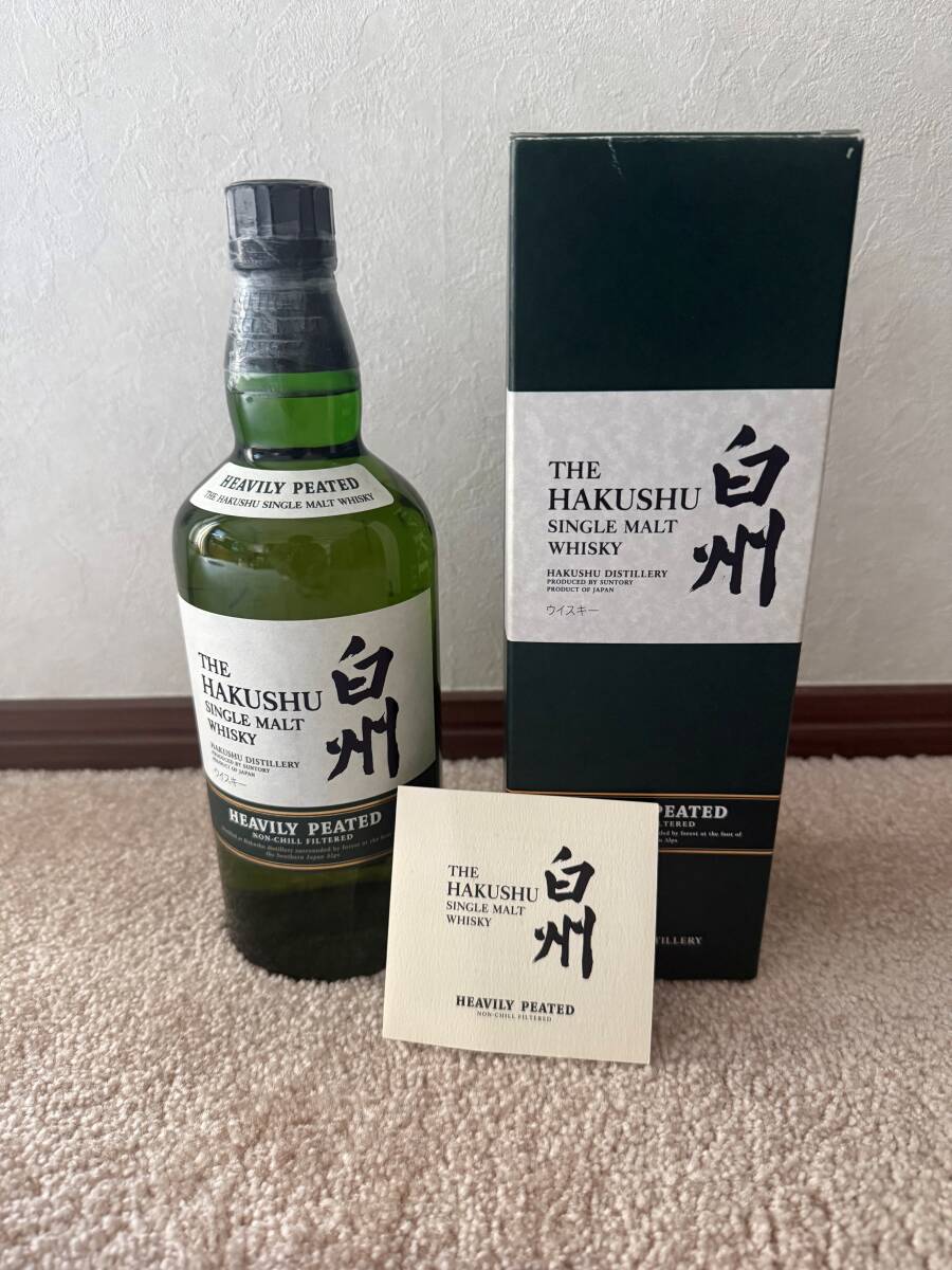 【 未開封 】サントリー 白州 ( SUNTORY )シングルモルト ヘビリーピーテッド 700ml 箱付_画像1