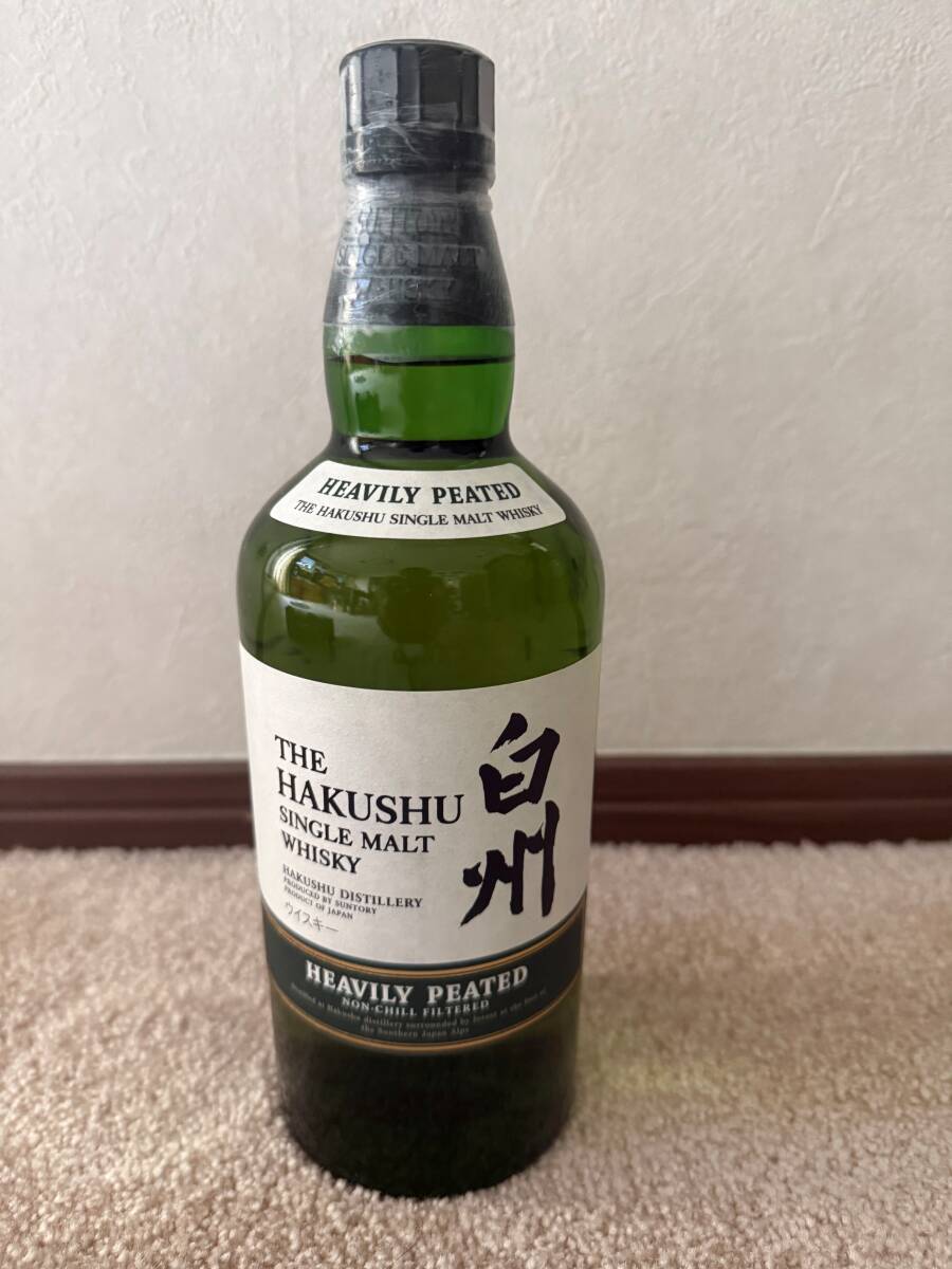 【 未開封 】サントリー 白州 ( SUNTORY )シングルモルト ヘビリーピーテッド 700ml 箱付_画像2