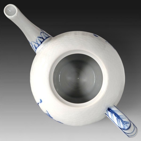 ロイヤルコペンハーゲン ブルーフラワー ティーポット 手描き花絵 1994年頃製 極美品 1118_画像6