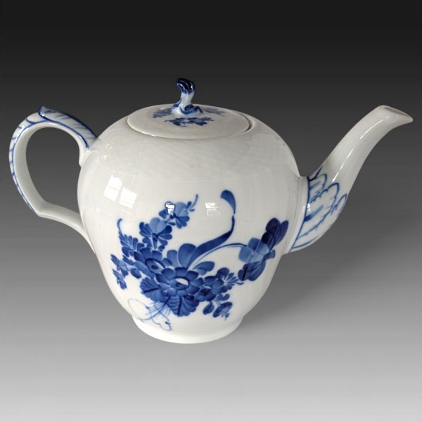 ロイヤルコペンハーゲン ブルーフラワー ティーポット 手描き花絵 1994年頃製 極美品 1118_画像10