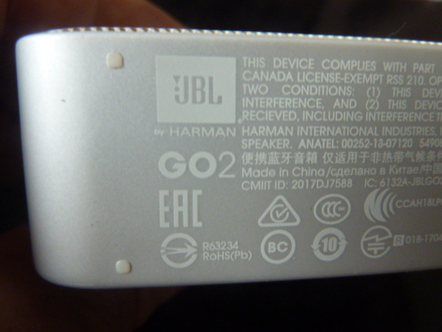 ジャンク　JBL GO2 Bluetoothスピーカー IPX7防水/コンパクトサイズ_画像5