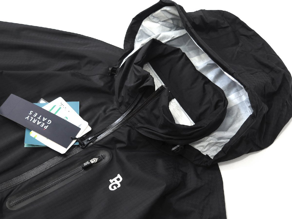 G751● PEARLY GATES パーリーゲイツ ●新品 【 CRAFTEVO 】 ストレッチ　メンズ レイン ジャケット＆パンツ　ブラック/M&L　定価68200円_画像5