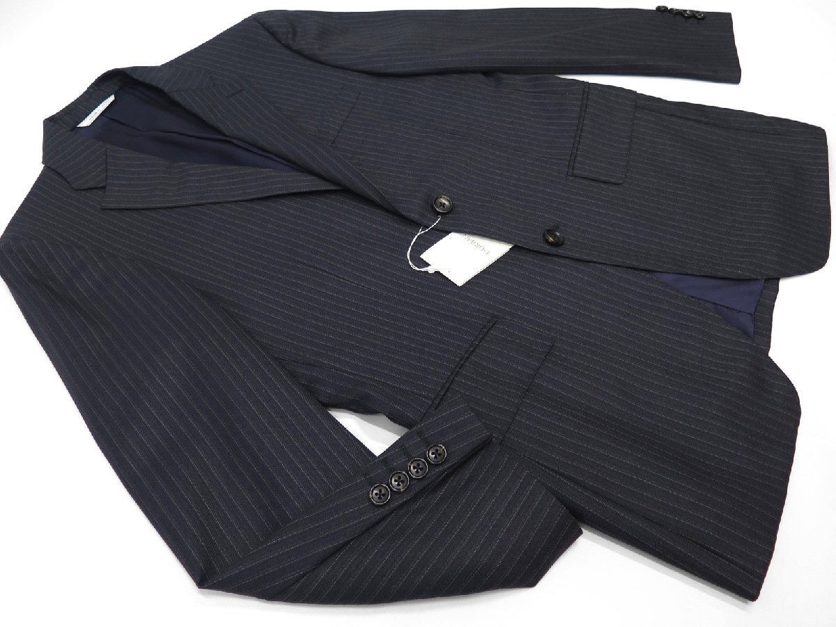 9815●D'URBAN ダーバン●新品　日本製 【総裏】 ピンストライプ柄 ウールスーツ　ネイビー/A4　定価107800円_画像2