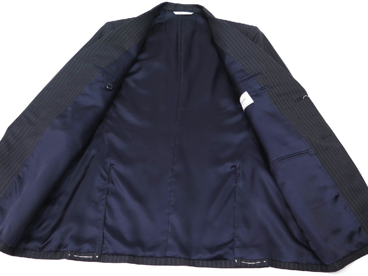9815●D'URBAN ダーバン●新品　日本製 【総裏】 ピンストライプ柄 ウールスーツ　ネイビー/A4　定価107800円_画像5