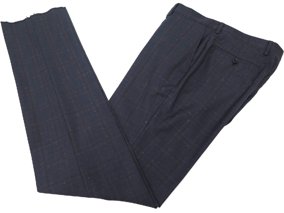 9823●D'URBAN ダーバン●新品　日本製 【総裏】 カラーネップ チェック柄 ウールスーツ　ネイビー/A7　定価132000円_画像8
