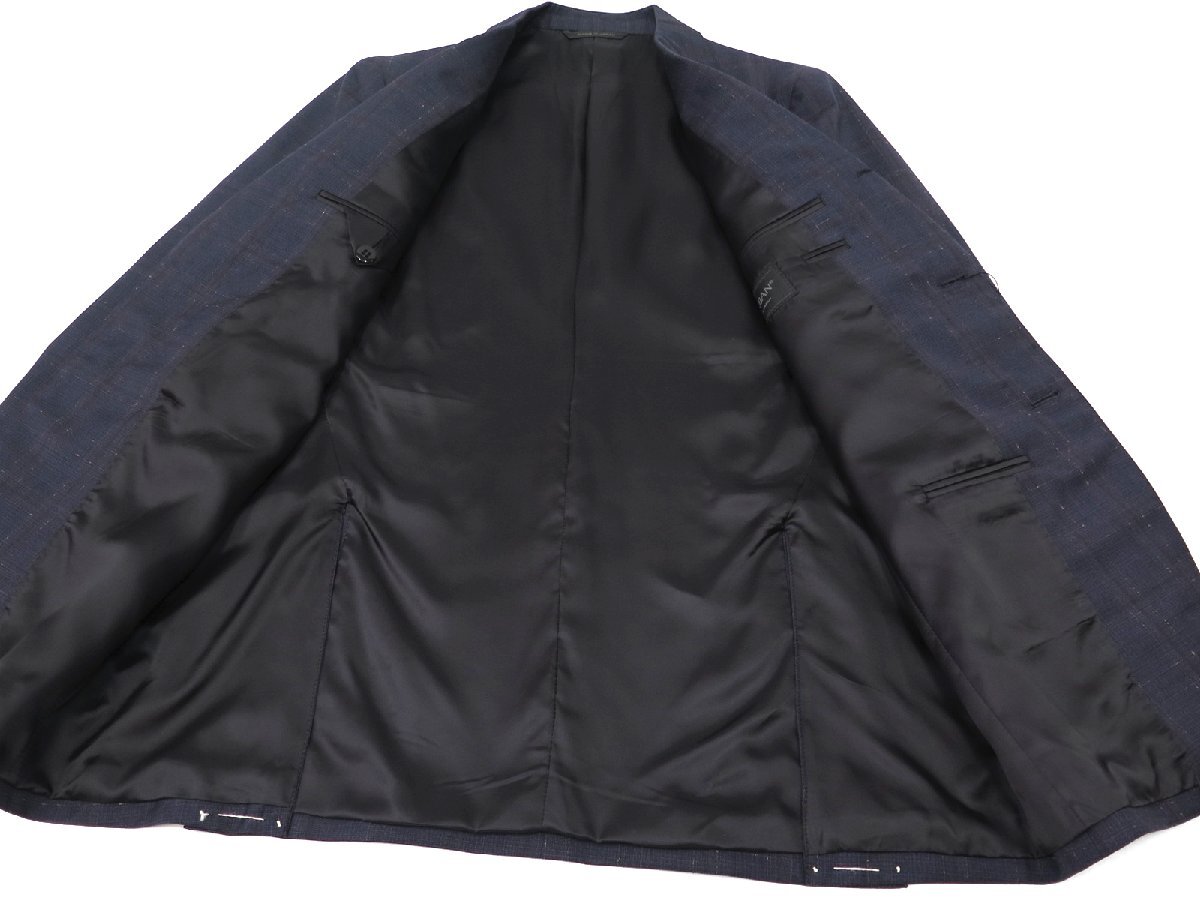 9823●D'URBAN ダーバン●新品　日本製 【総裏】 カラーネップ チェック柄 ウールスーツ　ネイビー/A7　定価132000円_画像6