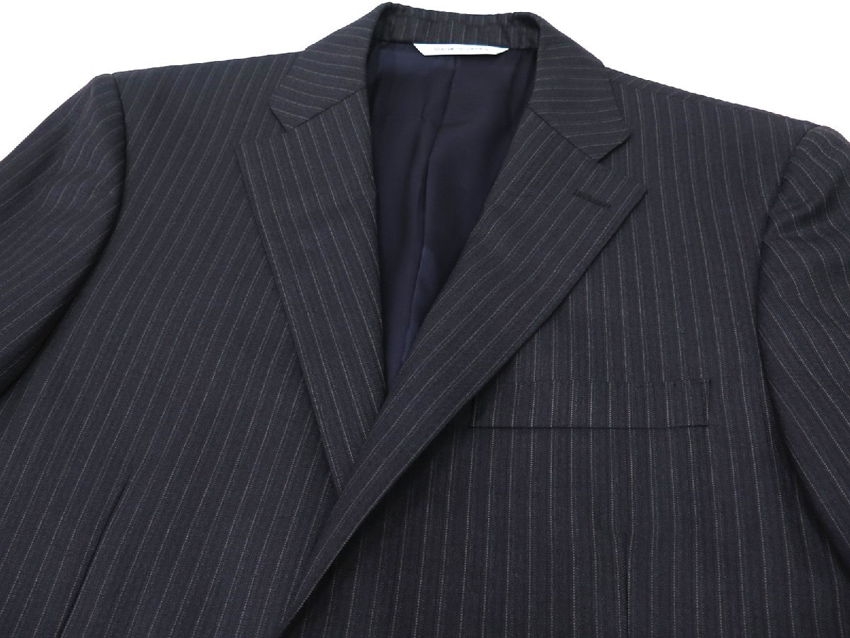 9815●D'URBAN ダーバン●新品　日本製 【総裏】 ピンストライプ柄 ウールスーツ　ネイビー/A4　定価107800円_画像3