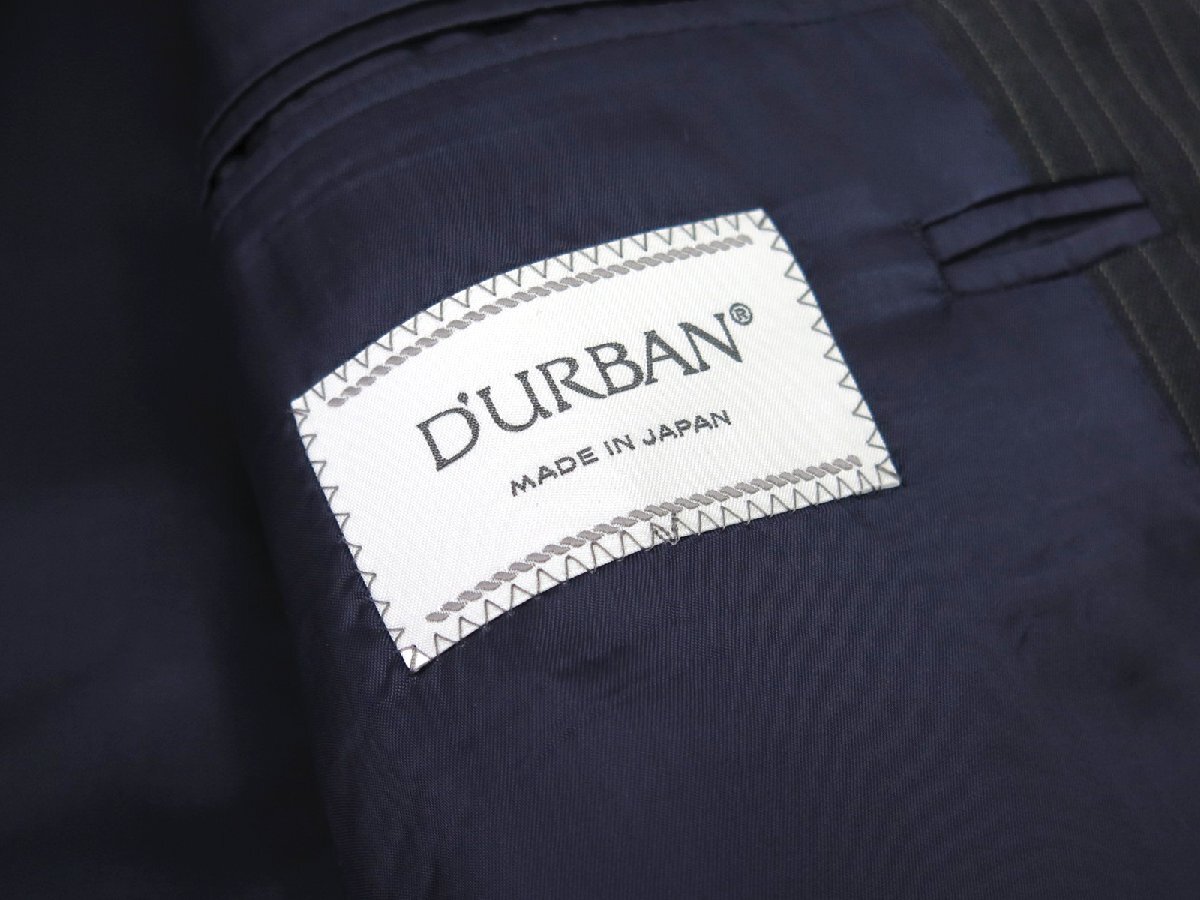 9815●D'URBAN ダーバン●新品　日本製 【総裏】 ピンストライプ柄 ウールスーツ　ネイビー/A4　定価107800円_画像6