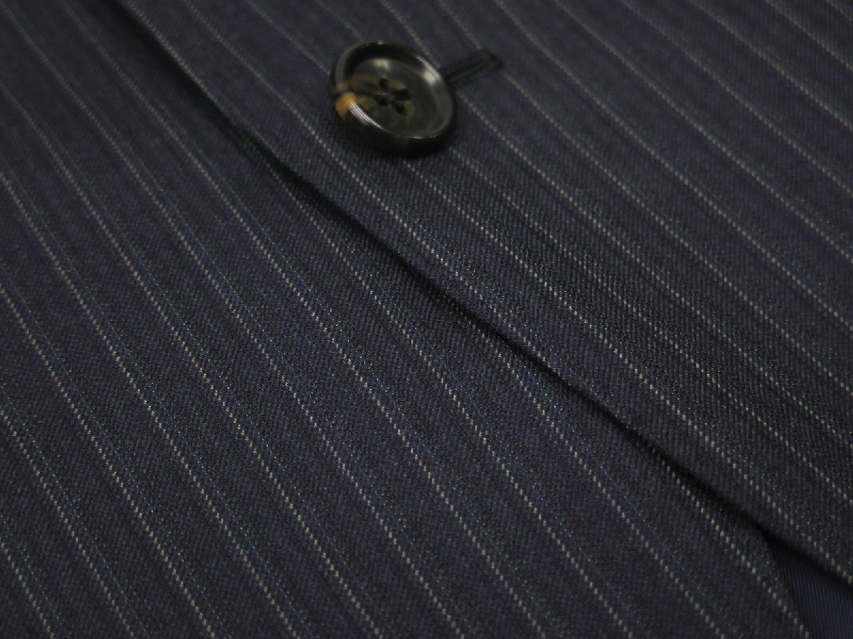9815●D'URBAN ダーバン●新品　日本製 【総裏】 ピンストライプ柄 ウールスーツ　ネイビー/A4　定価107800円_画像4