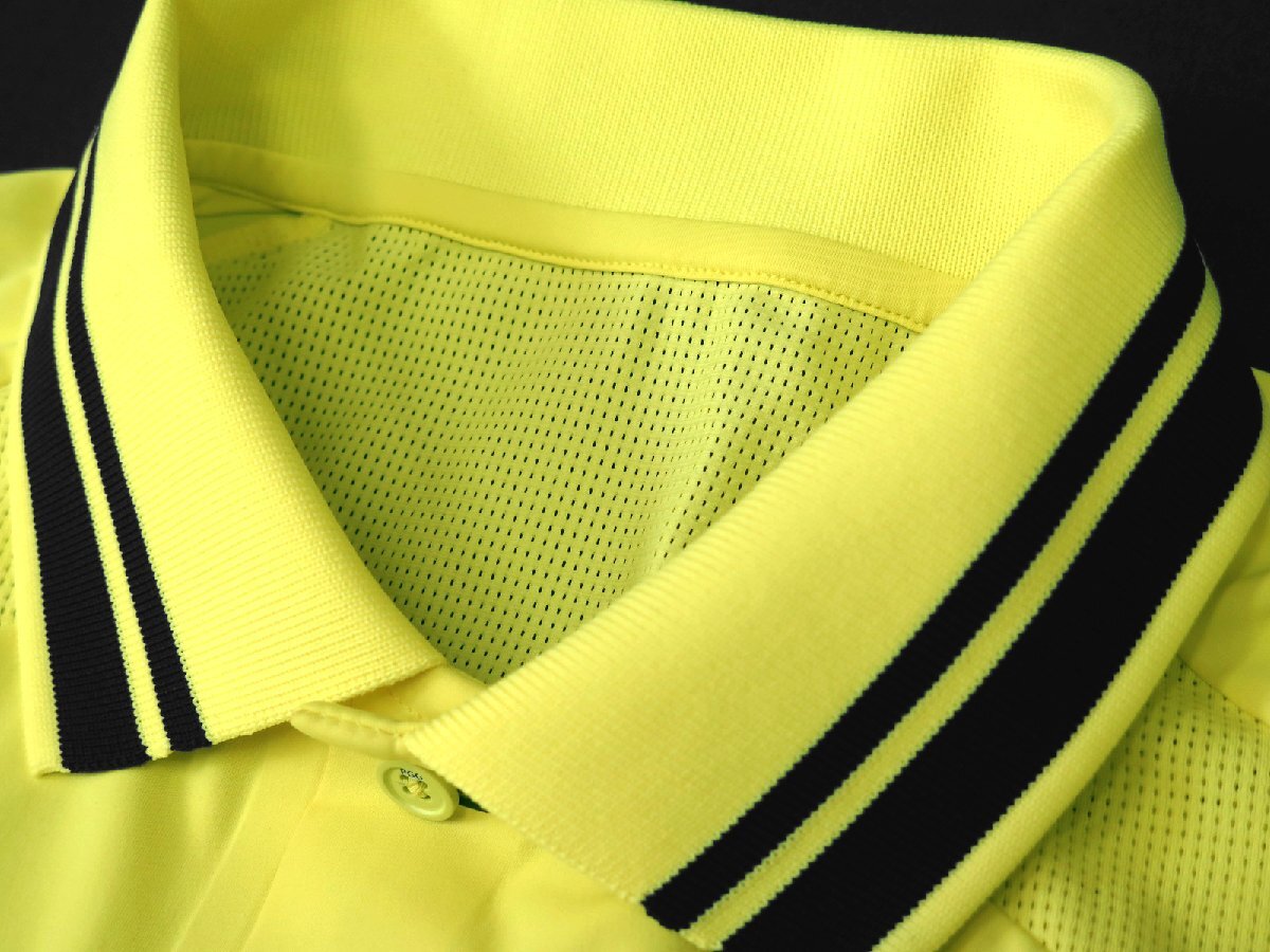 G716● PGG ピージージ (パーリーゲイツ) ●新品　パンチング　ストレッチ ポロシャツ　イエロー/M　定価17600円_画像5