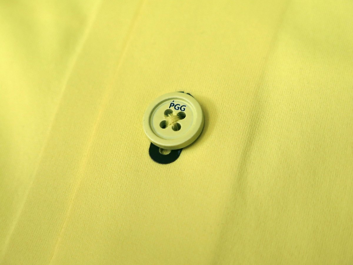 G716● PGG ピージージ (パーリーゲイツ) ●新品　パンチング　ストレッチ ポロシャツ　イエロー/M　定価17600円_画像7