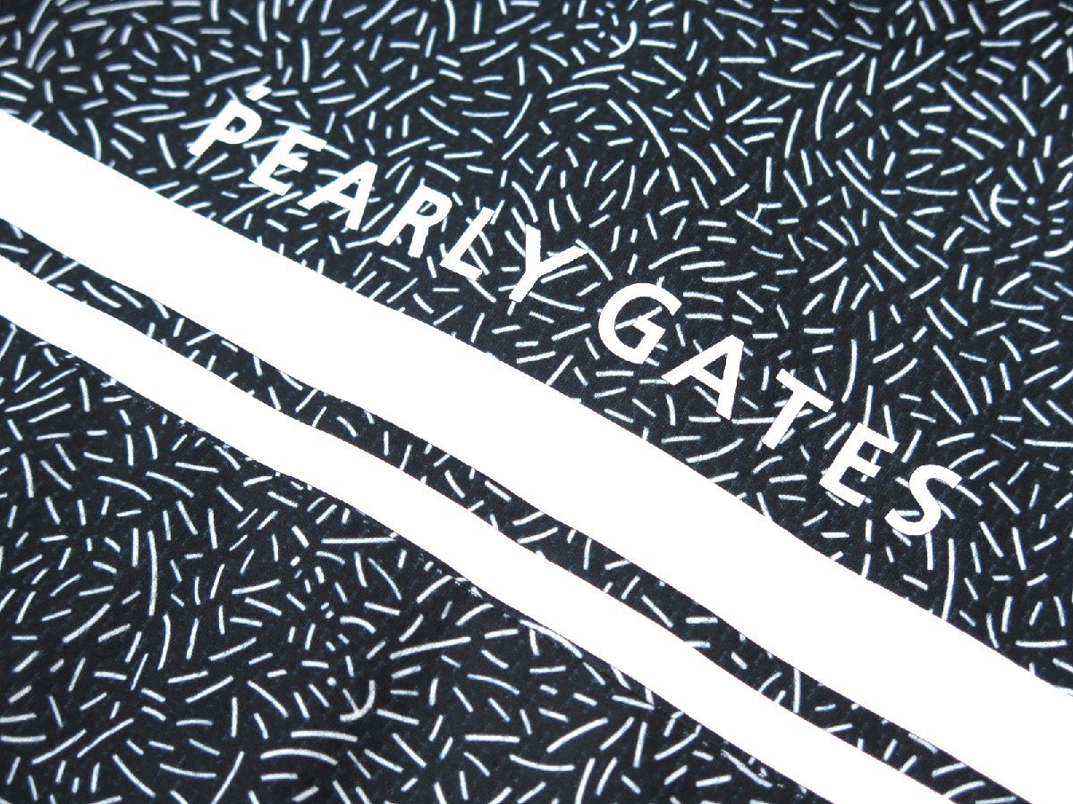 G725● PGG ピージージ (パーリーゲイツ) ●新品　総柄　ストレッチ ポロシャツ　ダークグリーン/M　定価18700円_画像9