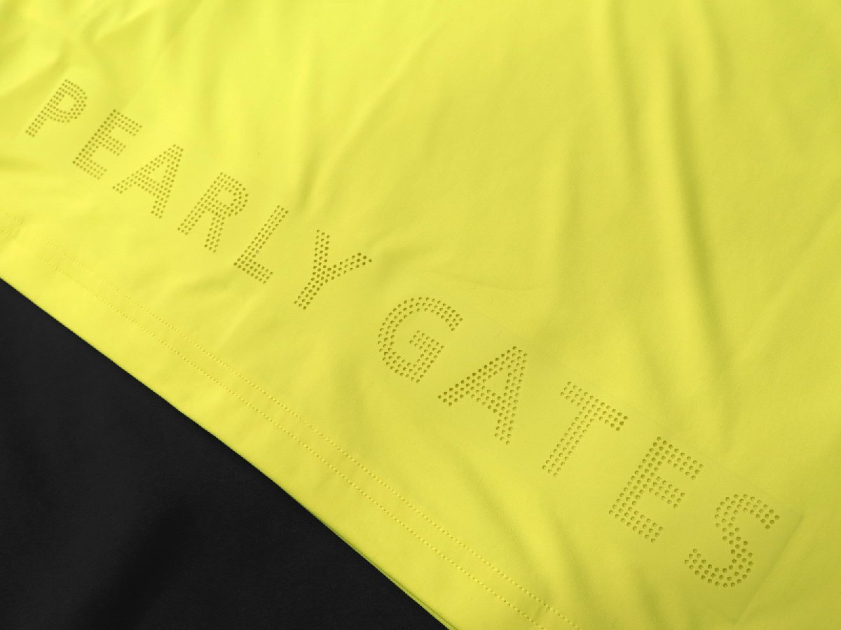 G716● PGG ピージージ (パーリーゲイツ) ●新品　パンチング　ストレッチ ポロシャツ　イエロー/M　定価17600円_画像9
