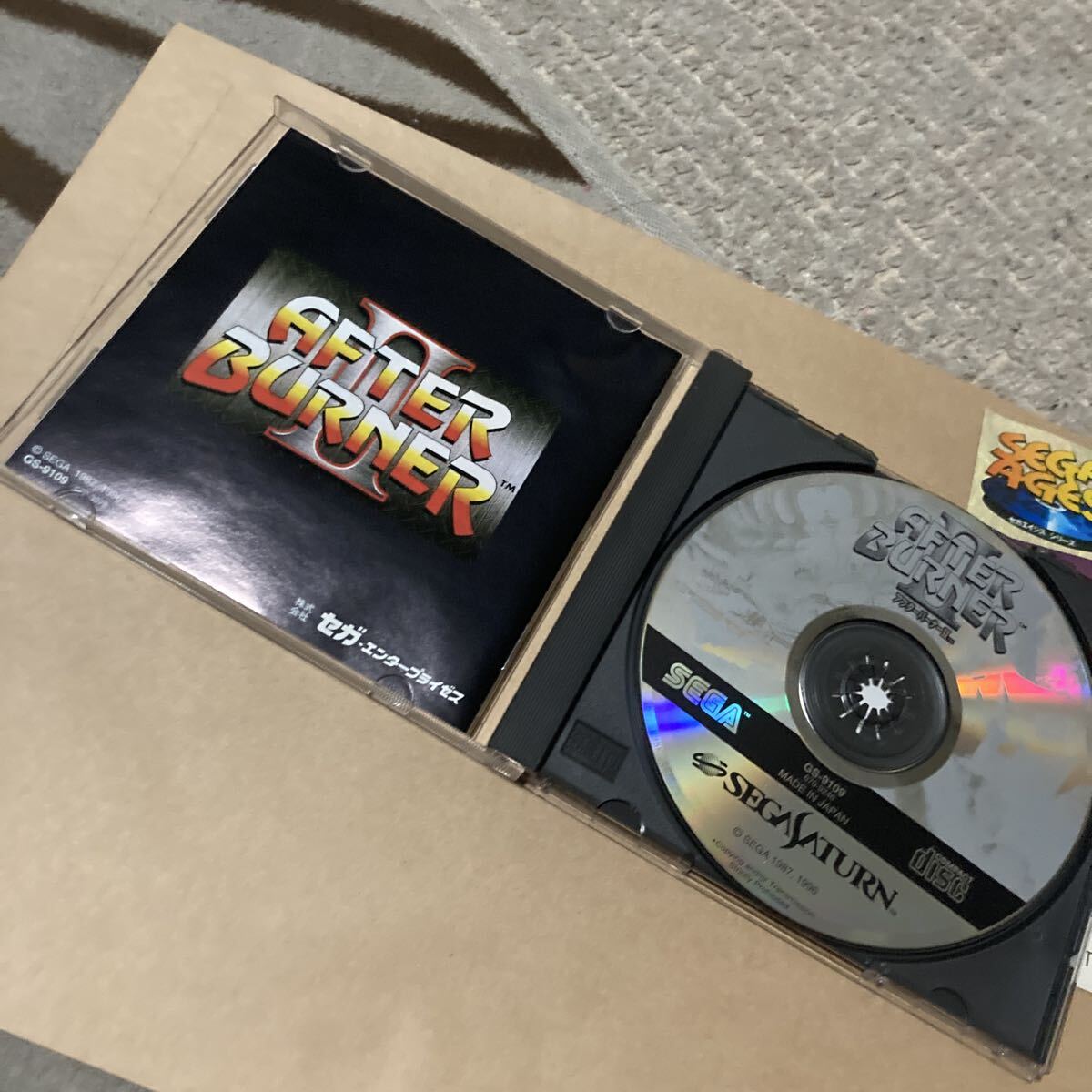 送料無料 SS セガサターン アフターバーナーⅡ ハガキ チラシ付 SEGA AGES SATURN アフターバーナー2 AFTER BURNER Ⅱ SSソフト_画像3