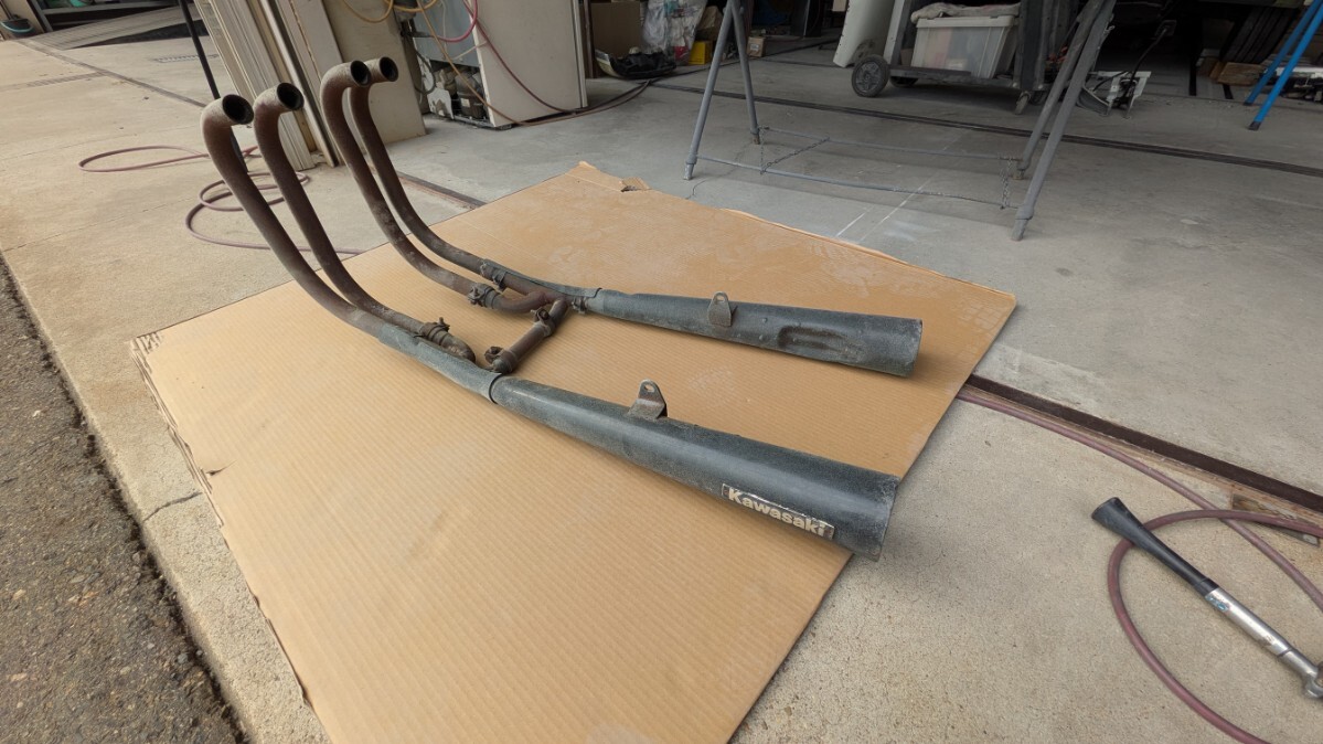 KAWASAKI カワサキ Z400GP KZ400M 純正マフラーレストア Z KZ GP GPz FX 400 550 昭和 レトロ 旧車 当時物_画像1