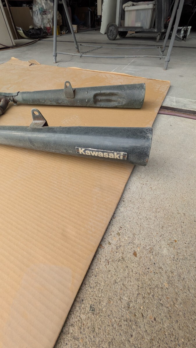 KAWASAKI カワサキ Z400GP KZ400M 純正マフラーレストア Z KZ GP GPz FX 400 550 昭和 レトロ 旧車 当時物_画像2