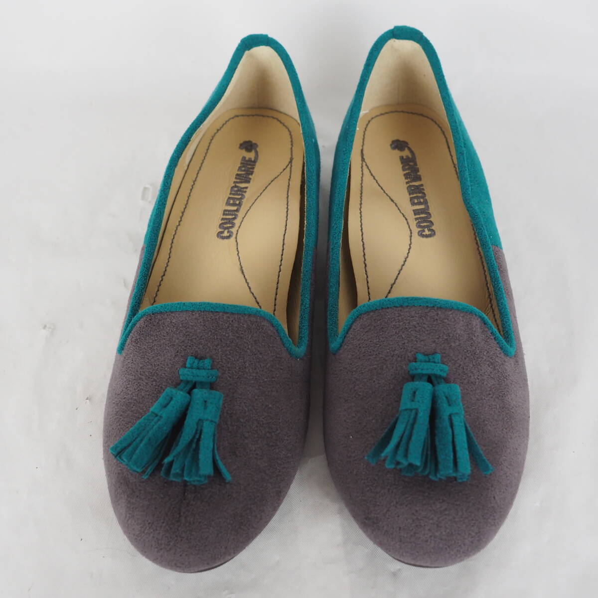 OK6029★未使用に近い美品★COULEUR VARIE*クロールバリエ*タッセル付フラットシューズ*22.5cm_画像2