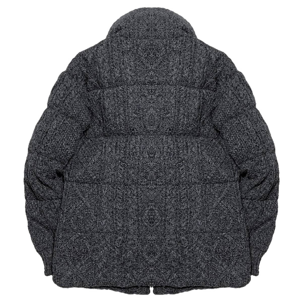 雑誌Safari掲載! 極美品 定価3.7万 極暖 The DUFFER of ST.GEORGE ダファー ケーブル編み リネン混 ハイネック ニット ダウンジャケット L_画像4