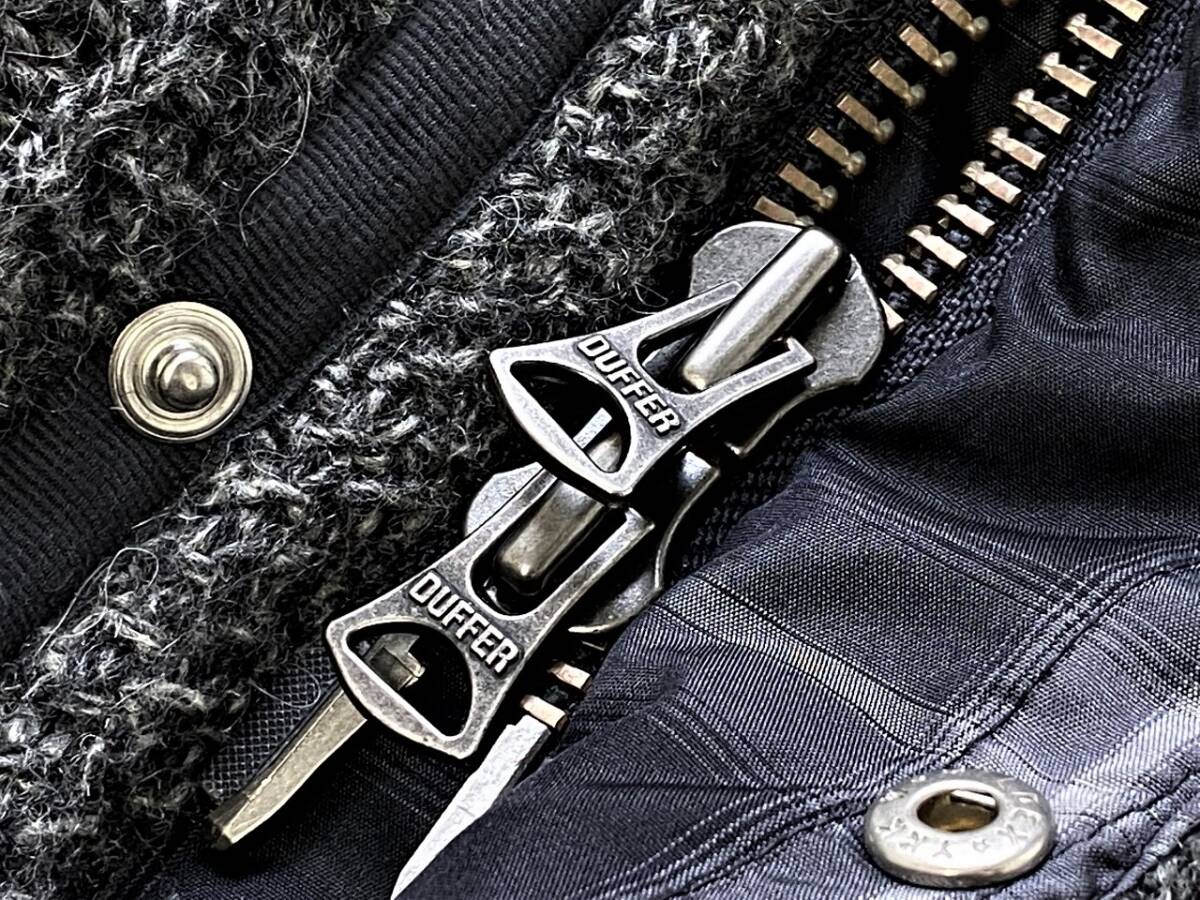 雑誌Safari掲載! 極美品 定価3.7万 極暖 The DUFFER of ST.GEORGE ダファー ケーブル編み リネン混 ハイネック ニット ダウンジャケット L_画像7