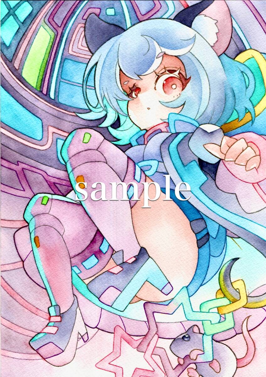  ручные иллюстрации восток person na Zoo Lynn Cyber punk организовать прозрачный акварель A4 акрил teneb