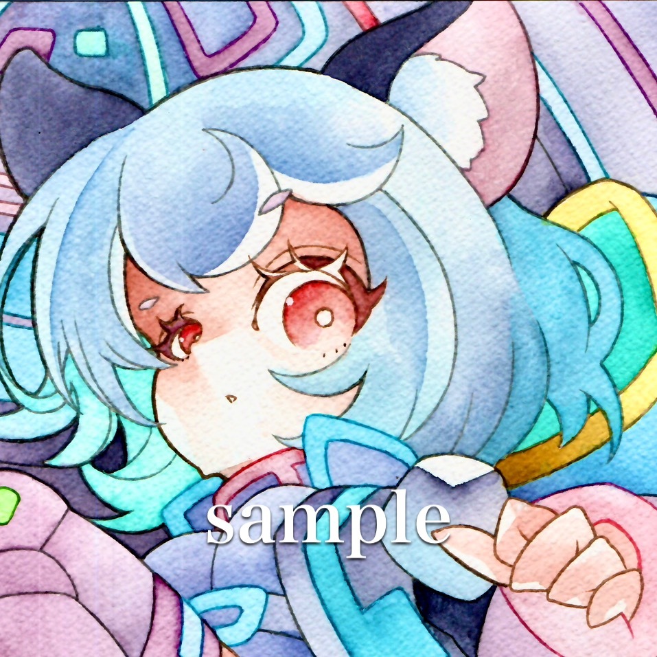  ручные иллюстрации восток person na Zoo Lynn Cyber punk организовать прозрачный акварель A4 акрил teneb