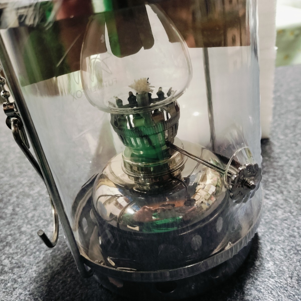 フューチャーフォックス オイルランタンAntique 未使用 ガンメタ キャンドルランタン風 FUTURE FOX_画像4