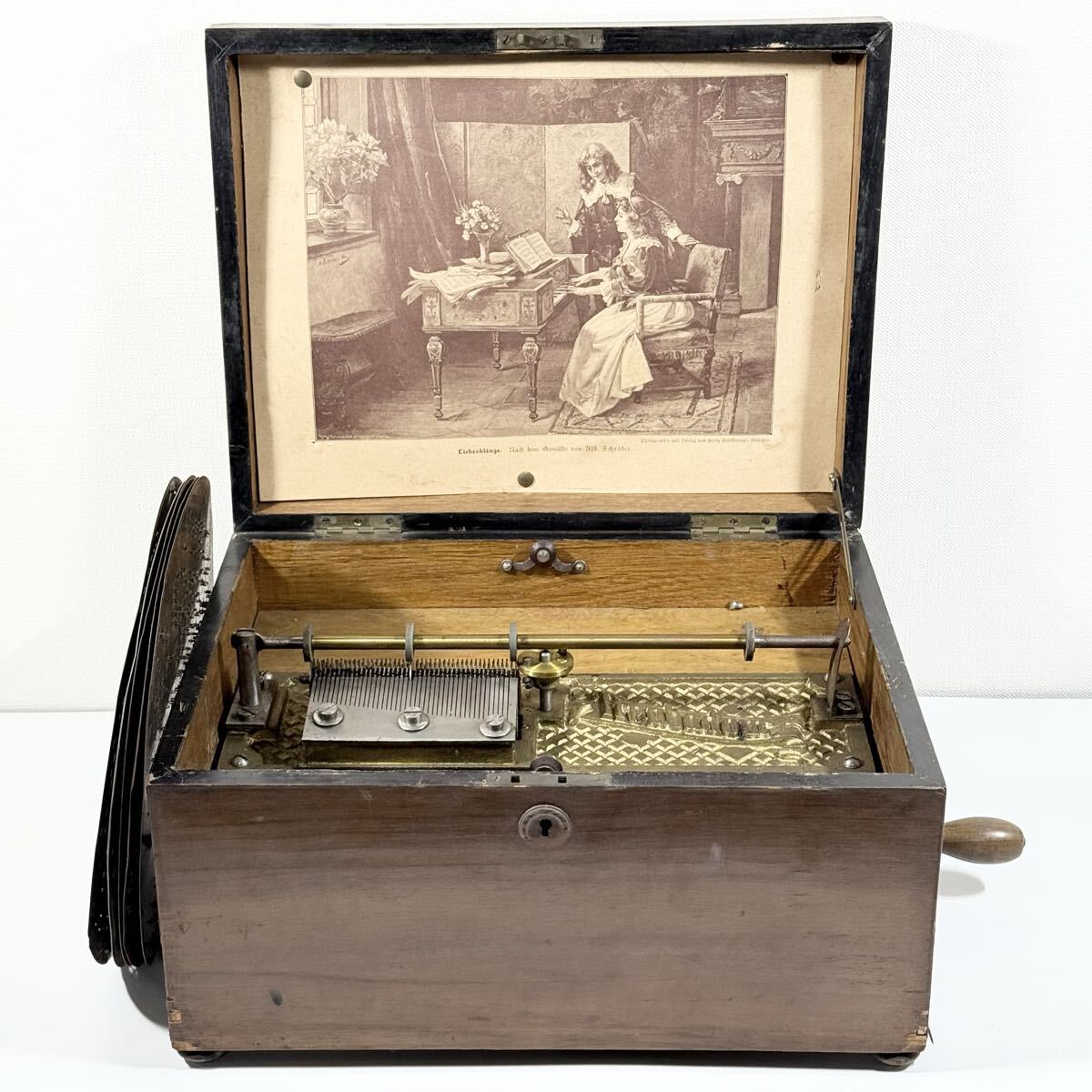  текущее состояние товар Troubadourtorubadu-ru диск музыкальная шкатулка диск 6 листов имеется тигр ba кукла античный интерьер Thorens glamo phone 