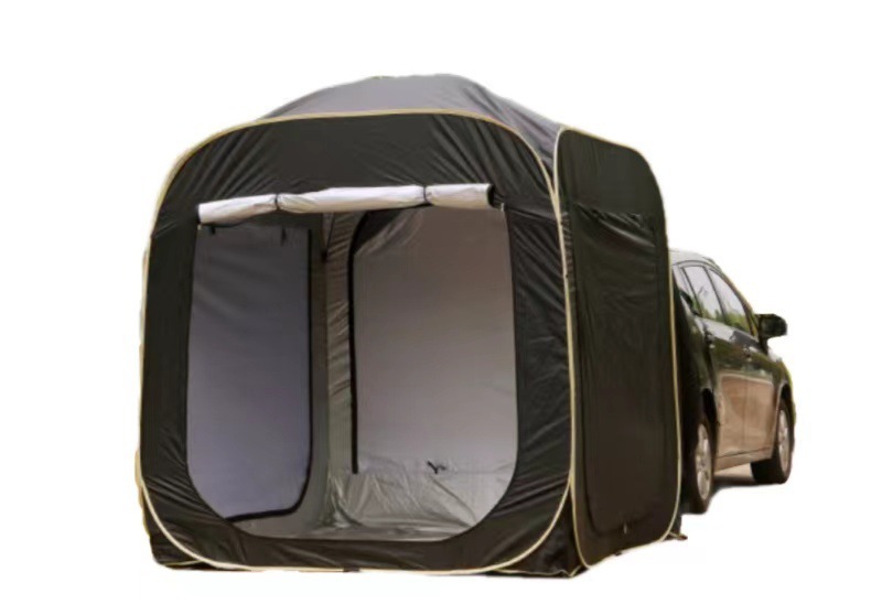 車に連結バックドアテント EVに最適 カーサイドタープ サイドテント 車中泊テント 連結部補強 リアゲートタープ カーテン Aタイプ_画像10
