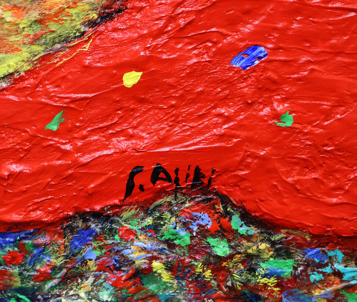 真作保証 安食慎太郎10号赤富士 年鑑141万ゴッホ彷彿大迫力最高傑作 文部大臣賞兵庫県川西市民文化賞 富士山画家渾身の名画 幸福を招く霊峰_画像3