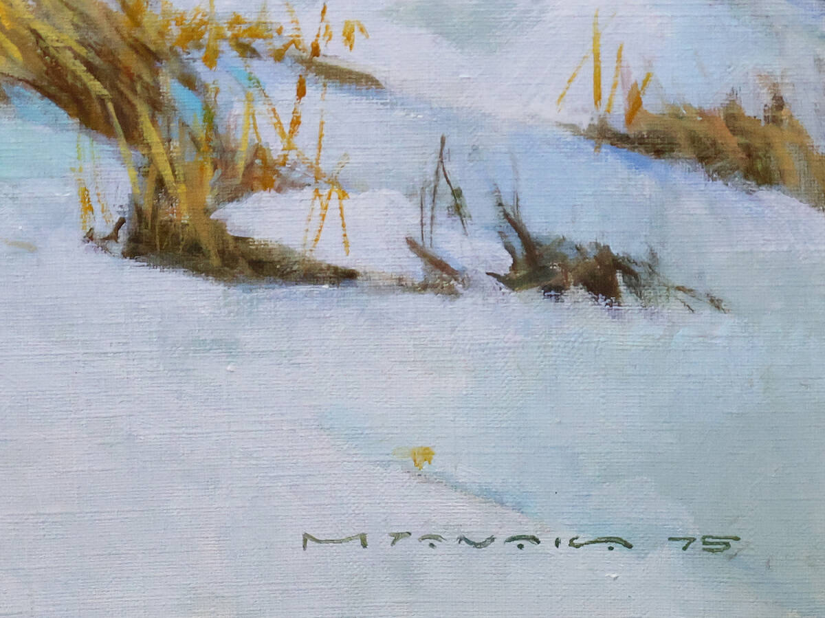 真作保証 田中宗雄15号春の訪れ 名鑑243万印象派彷彿の最高傑作 北海道出身の幻の画家幻の名画 優れた色彩の調和により見事に完結した世界_画像5