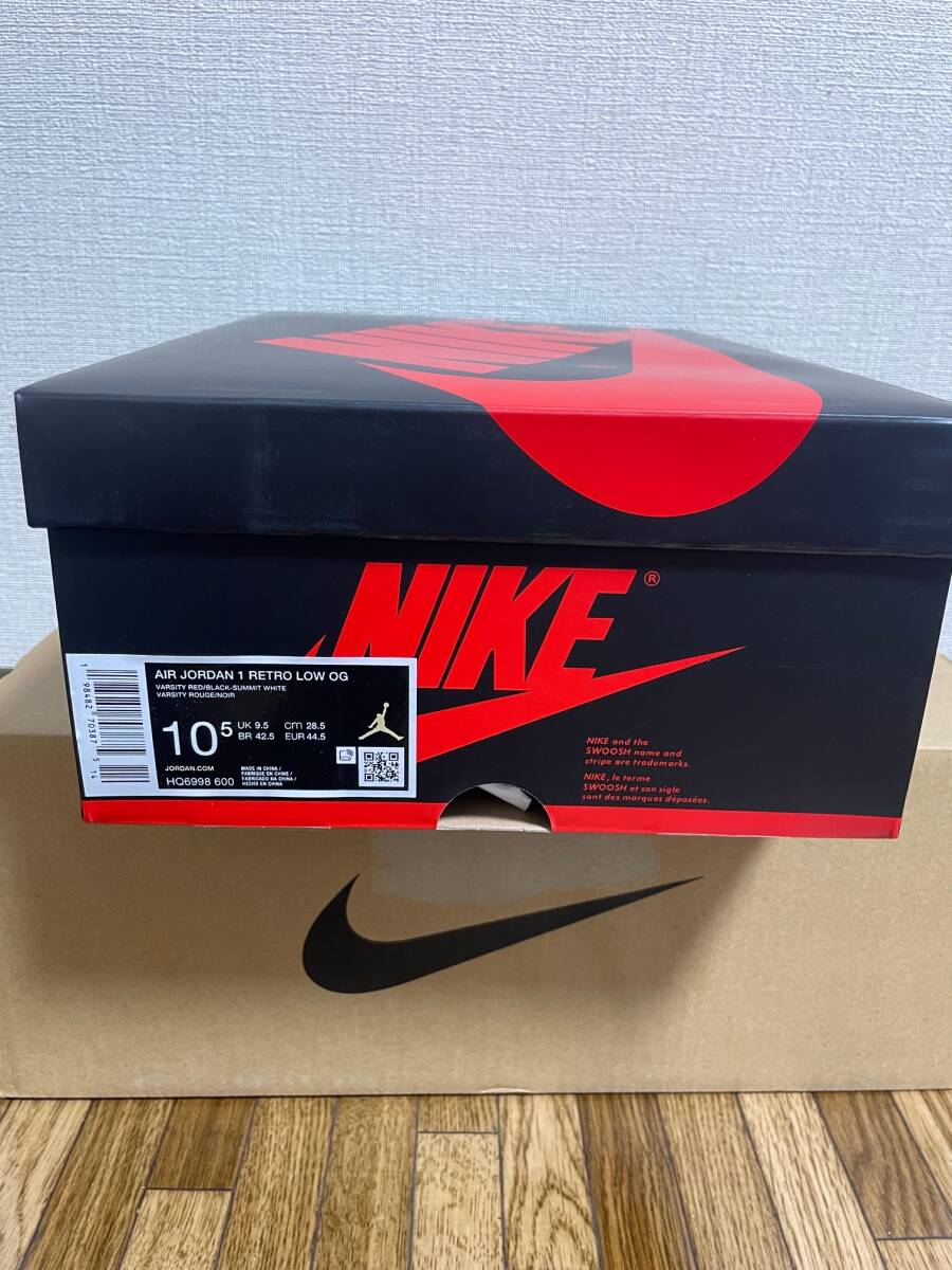 ☆28.5cm☆1円売り切り☆SNKRS☆新品未使用☆エア ジョーダン 1 レトロ LOW Chicago☆エアジョーダン1 レトロLOWシカゴ☆HQ6998-600☆_画像2