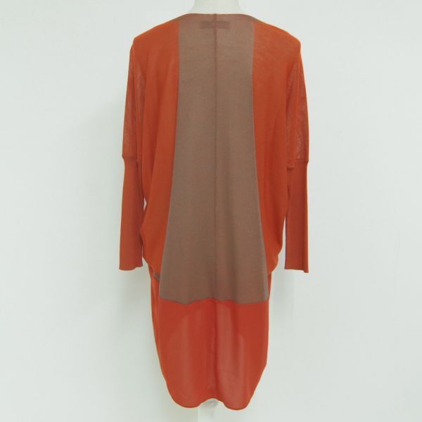 ＃01◇HIROKO KOSHINO ヒロココシノ◇長袖ニット チュニック トップス オレンジ サイズ38 ＃968475_画像3