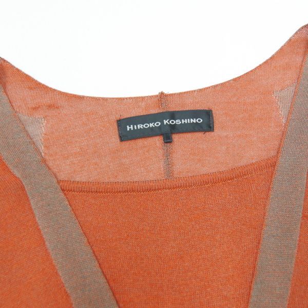 ＃01◇HIROKO KOSHINO ヒロココシノ◇長袖ニット チュニック トップス オレンジ サイズ38 ＃968475_画像6