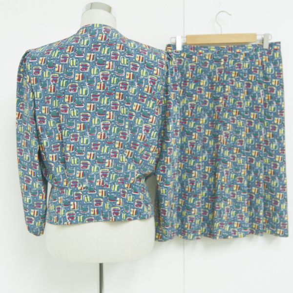 ＃01【即決】◇Leilian レリアン◇セットアップ スカートスーツ スモーキブルー サイズ9 #973234_画像2