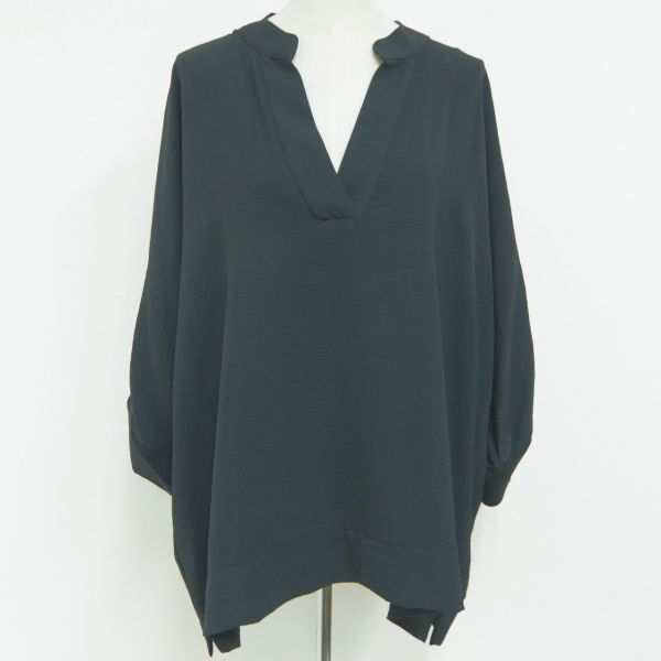 #01◇Calvin Klein カルバン・クライン◇長袖ブラウス シャツ トップス 黒 ＃980781_画像1