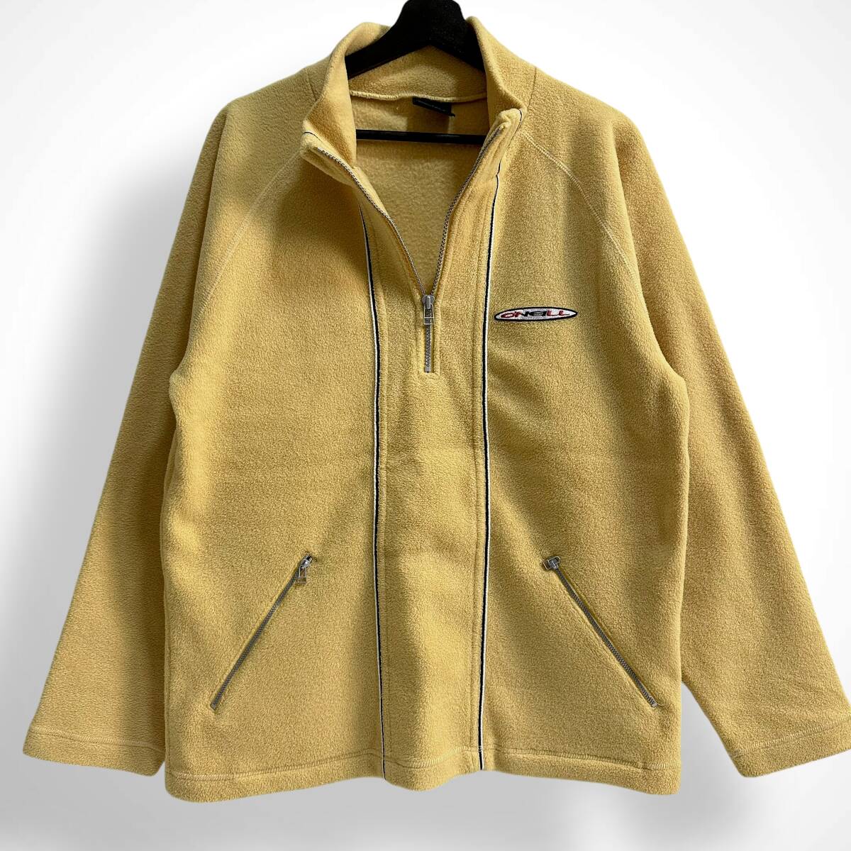 レア【O'NEILL】オニール 90s VINTAGE ハーフジップフリースジャケット プルオーバー ガムガム ビンテージ オールド イエロー_画像1