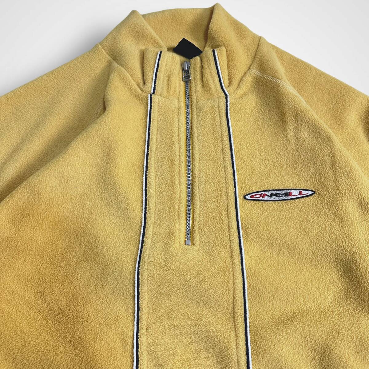 レア【O'NEILL】オニール 90s VINTAGE ハーフジップフリースジャケット プルオーバー ガムガム ビンテージ オールド イエロー_画像5