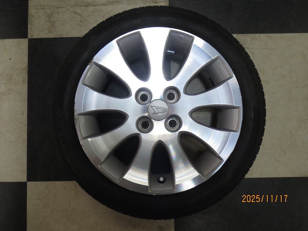 トヨタ bB 純正 QNC25 15インチ タント キャンバス 6J +40 4H100 中古 23年製 PIRELLI POWERGY 165/55R15 中古 純正流用 USDM シャコタン_画像7