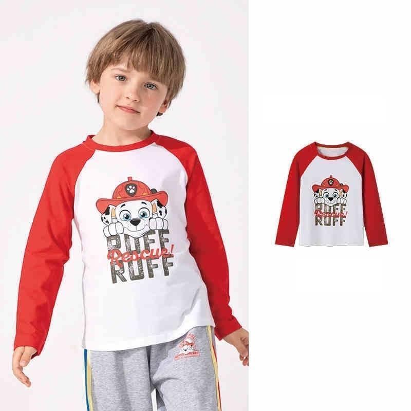 ★新品★パウパトロール マーシャル RUFF RESCUE 長袖Tシャツ 子供服 男の子 女の子 赤白 ラグラン袖 春秋冬 通園着 通学着 100cm_画像3