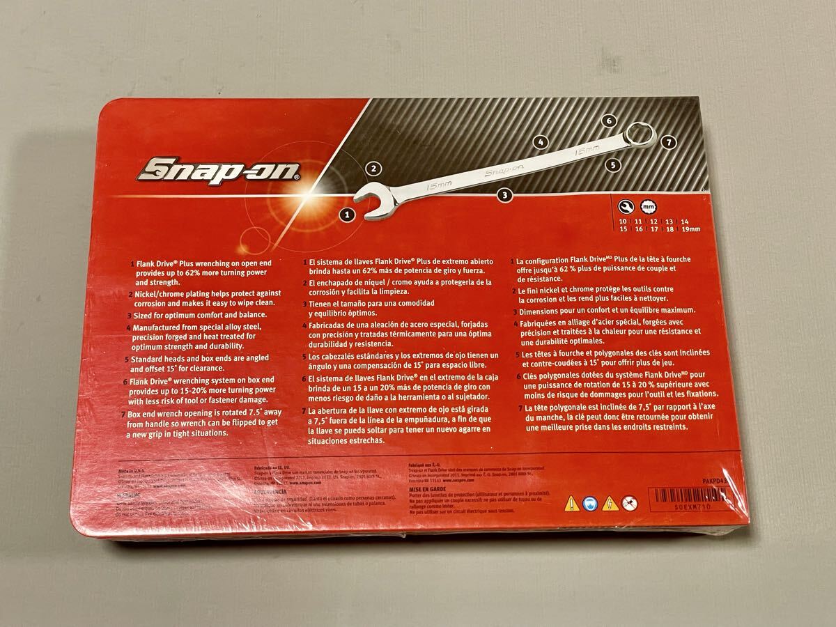  Snap-on комбинированный гаечный ключ комплект Frank Drive плюс SOEXM710 10-19mm новый товар 