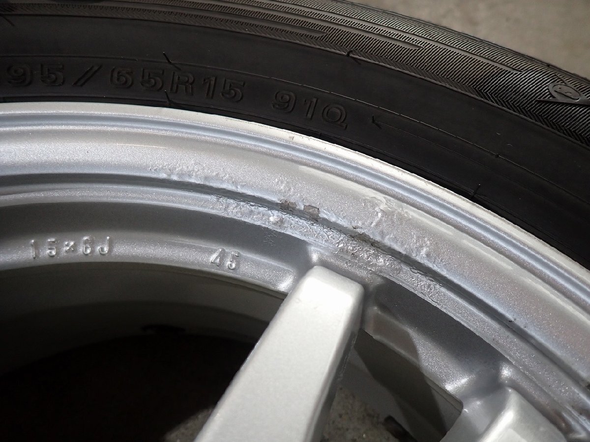 YS22876【送料無料195/65R15】トヨタ純正 30プリウス純正 DL WM03 中古スタッドレスセット ■15×6J 100/5H ET45■ 1円スタート_画像9