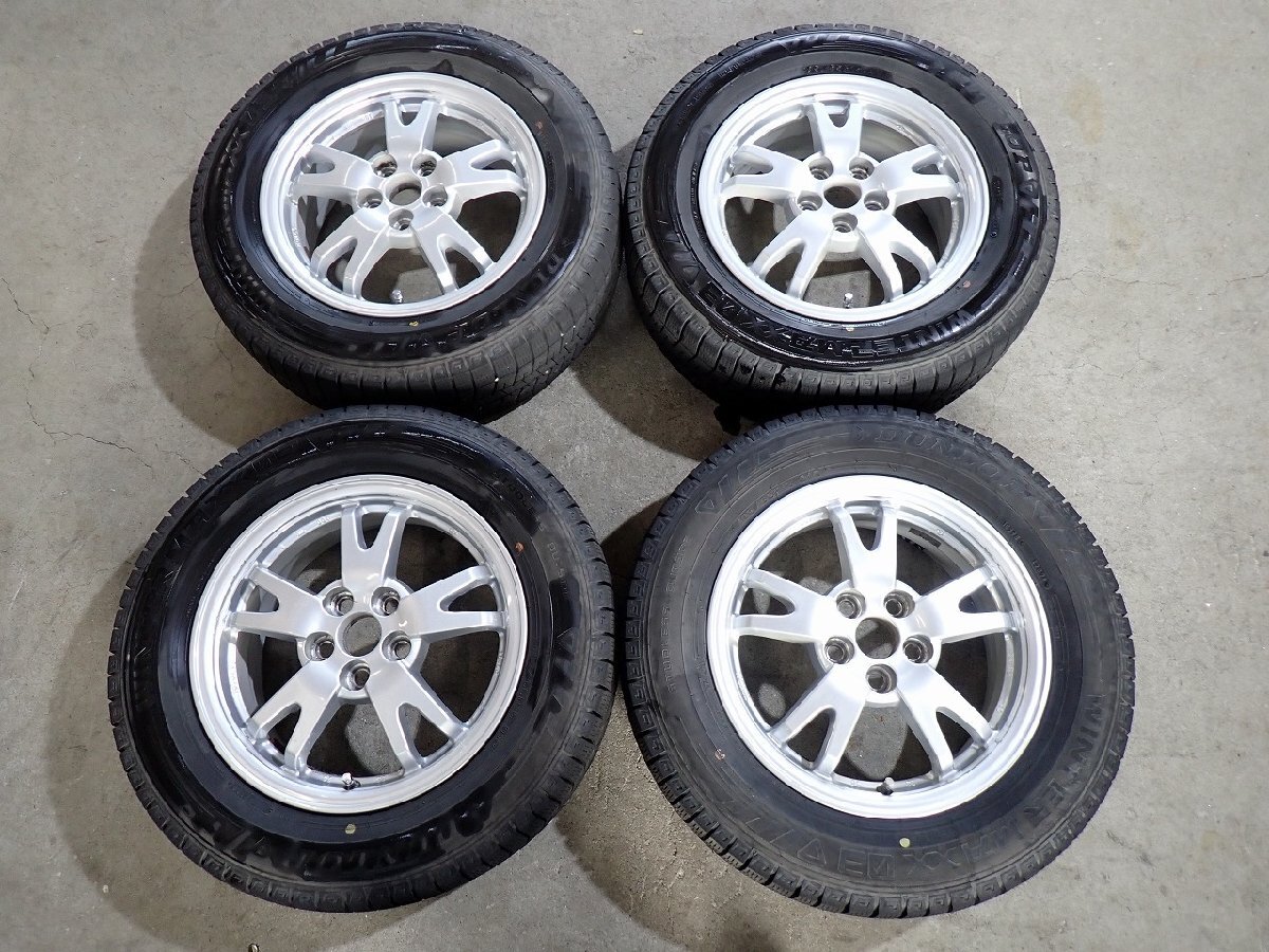 YS22876【送料無料195/65R15】トヨタ純正 30プリウス純正 DL WM03 中古スタッドレスセット ■15×6J 100/5H ET45■ 1円スタート_画像1