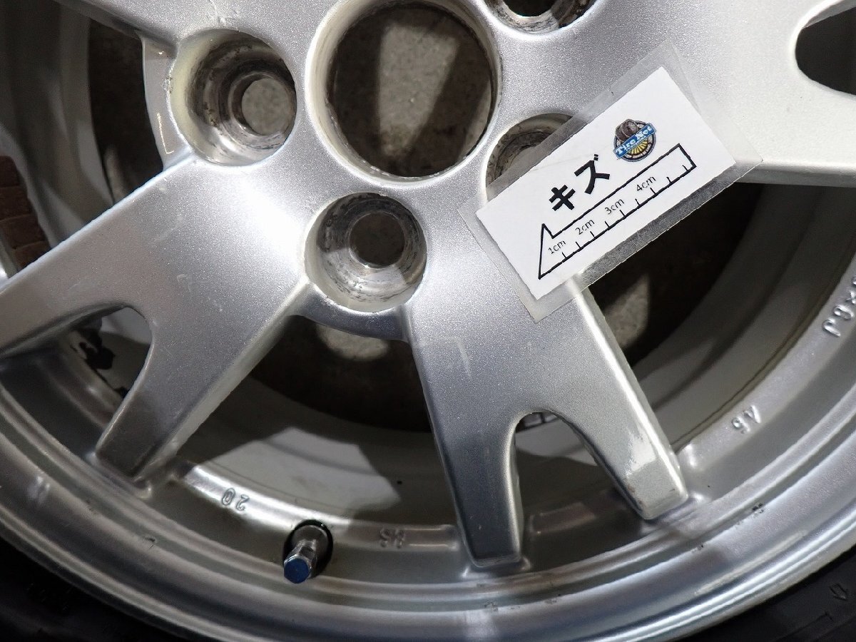 YS22876【送料無料195/65R15】トヨタ純正 30プリウス純正 DL WM03 中古スタッドレスセット ■15×6J 100/5H ET45■ 1円スタート_画像7