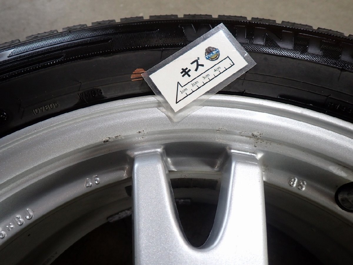 YS22876【送料無料195/65R15】トヨタ純正 30プリウス純正 DL WM03 中古スタッドレスセット ■15×6J 100/5H ET45■ 1円スタート_画像8