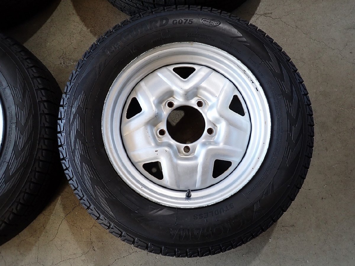 YS23847【送料無料175/80R16】ジムニー純正 スチール 中古スタッドレスセット JB23 1型～4型まで★16×5J 139.7/5 ET22★1円スタート_画像2