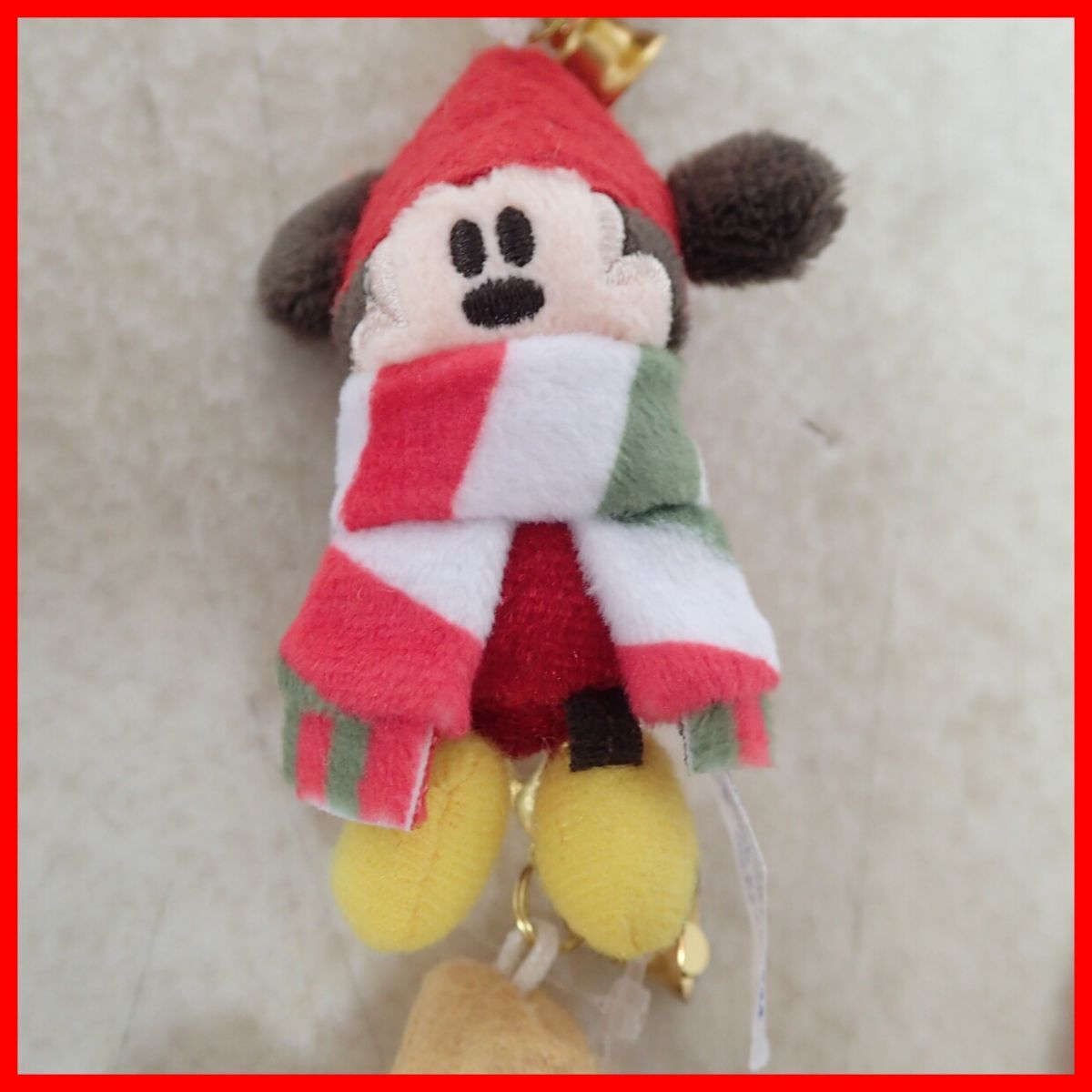 ディズニー ぬいぐるみチャーム ミッキーマウス リルリンリン 2022 クリスマス Disney【10_画像3