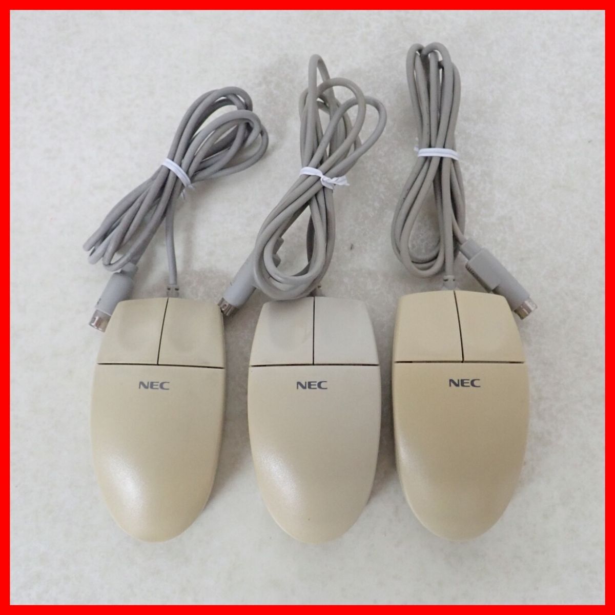 NEC PC-98シリーズ用 マウス まとめて3個セット 丸型9ピンコネクタ レトロPC 周辺機器 日本電気【10_画像1