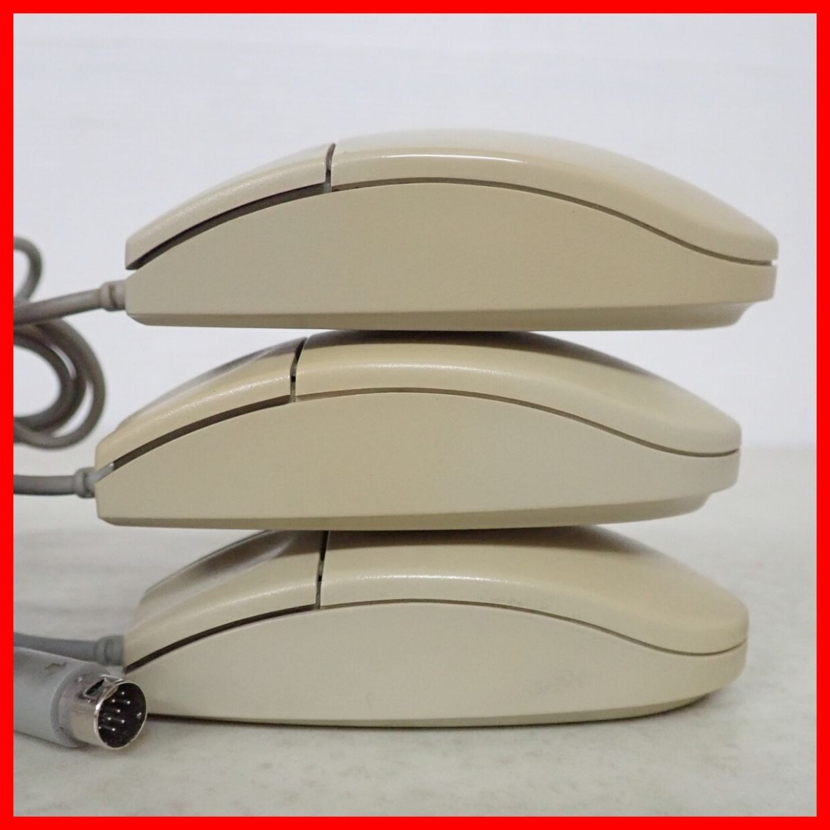 NEC PC-98シリーズ用 マウス まとめて3個セット 丸型9ピンコネクタ レトロPC 周辺機器 日本電気【10_画像4