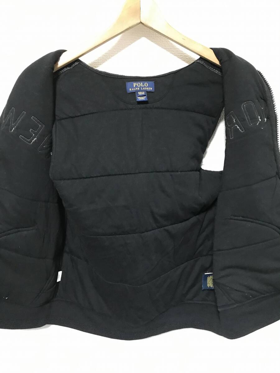 送無♪POLOラルフローレン♪中綿入りフード付きベスト・ブラック・Kid's150_画像3