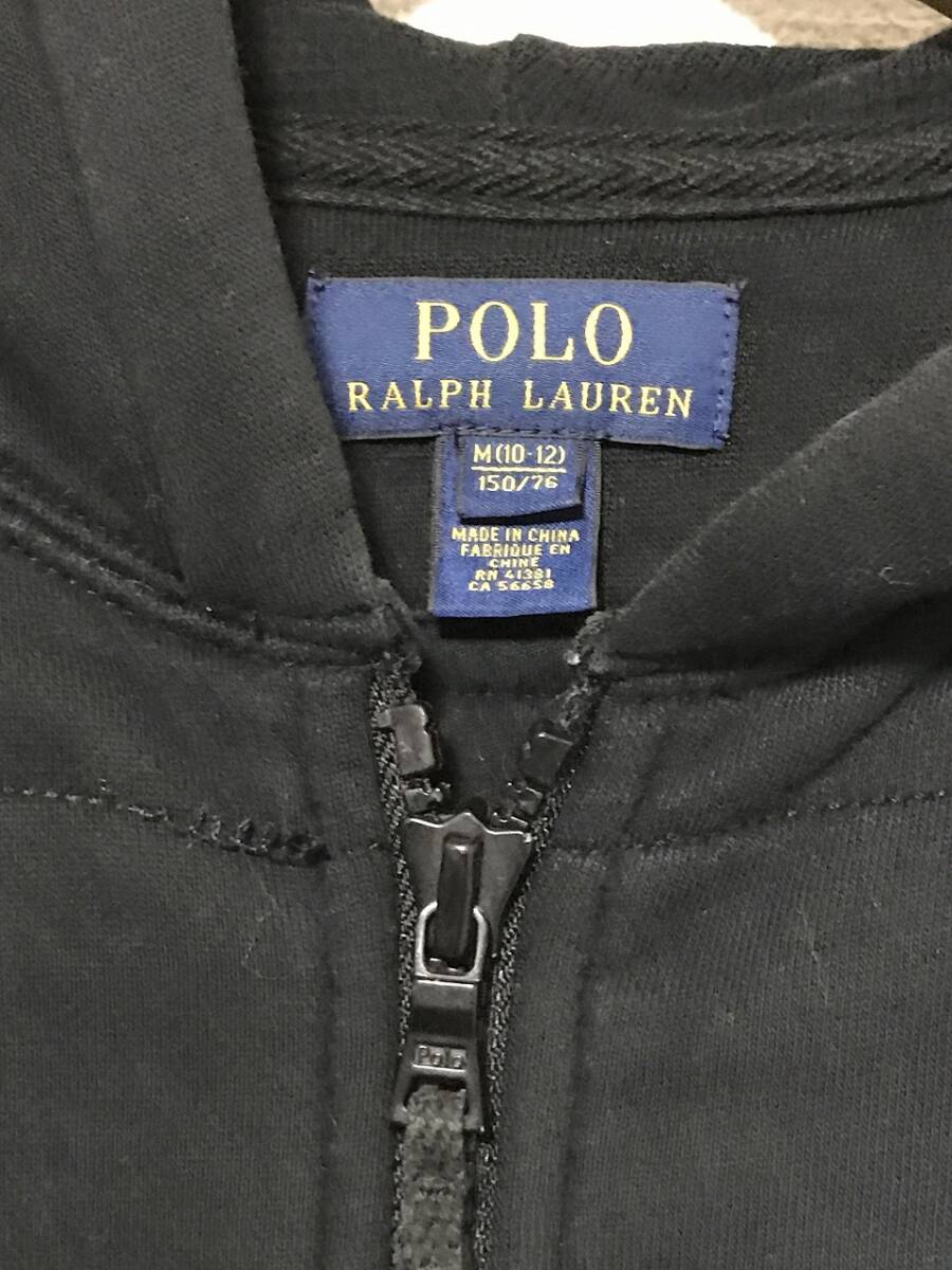 送無♪POLOラルフローレン♪中綿入りフード付きベスト・ブラック・Kid's150_画像5